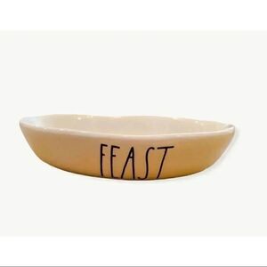 Rae Dunn Feast  Dish (Oval), 5in x 1.5in